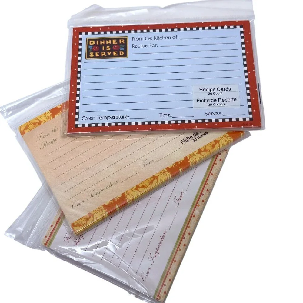 3 Packs of 20 Recipe Cards by Studio 18 From the Kitchen Of Series 4x6